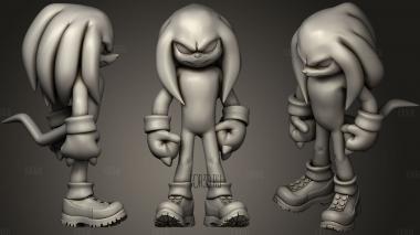 Knuckles Movie Free stl model for CNC