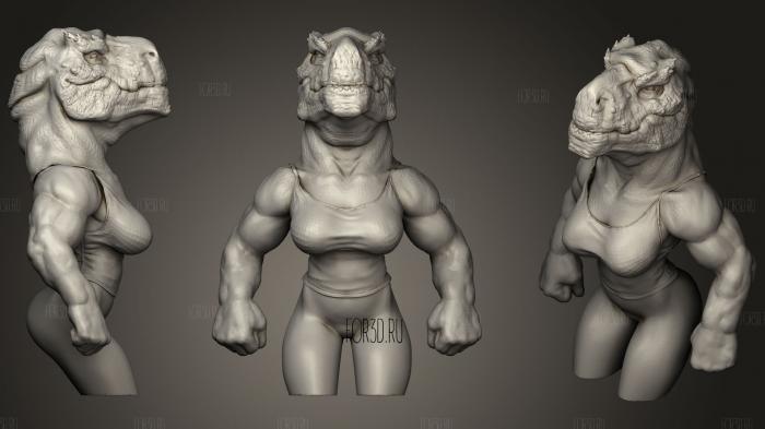 loranozor 02  dinobabe 3d stl for CNC