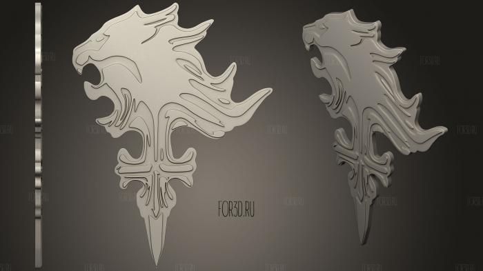 Squall Medallion Highpoly 3d stl for CNC