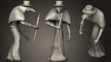 Theo Prodger 08  Plague Doctor stl model for CNC