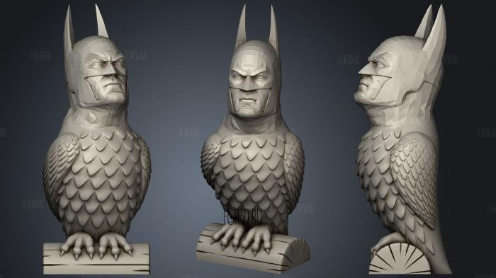 Bat owl 3d stl for CNC