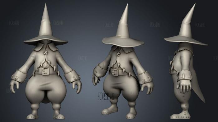 Black Mage from Fantasy IX 3d stl for CNC