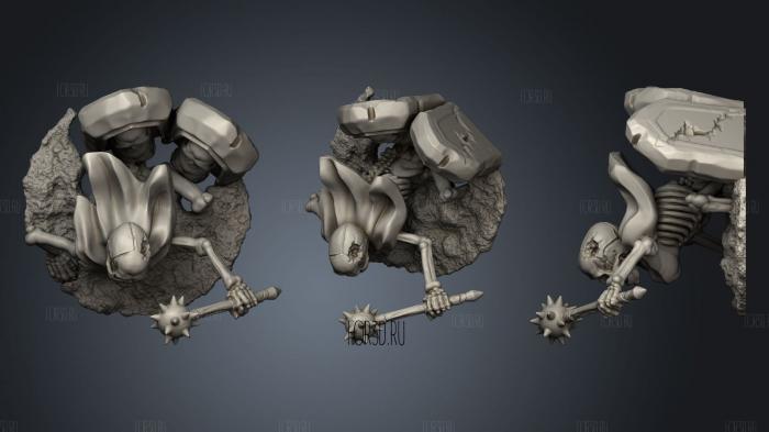 Crypt of Dread Grave Crawler Skeleton 3d stl for CNC