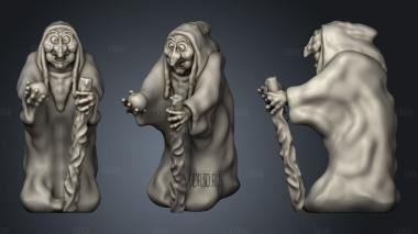 Dwarfs Evil Queen Witch stl model for CNC