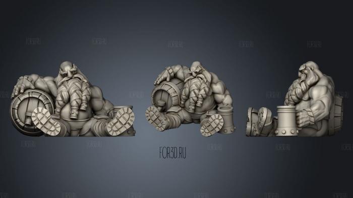 Dwarves Drunk 3d stl for CNC