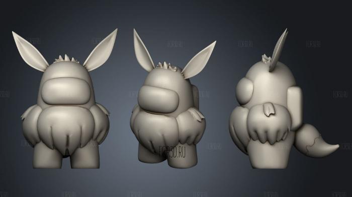 Eevee Among Us 3d stl for CNC
