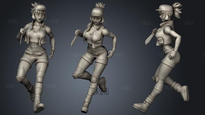 Fio stylized 3d stl for CNC
