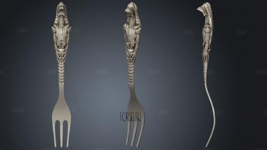 Fork alien stl model for CNC