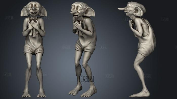 Free Dobby 3d stl for CNC