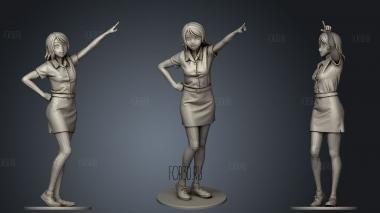 Freshy Girl stl model for CNC