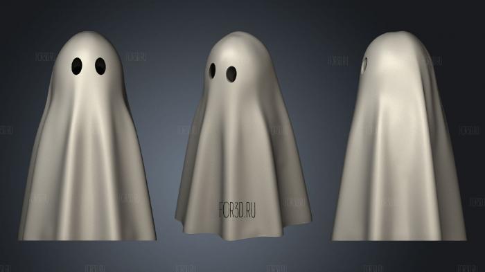 Ghost Keychain 3d stl for CNC
