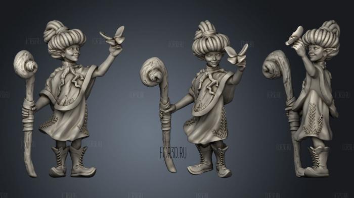 Gnome Druid Fengles 3d stl for CNC