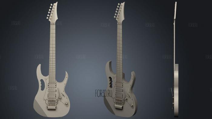 Guitar johnmark 2 3d stl for CNC