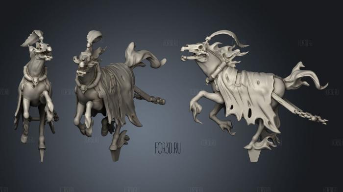 Haunted Carriage Horse 3d stl for CNC