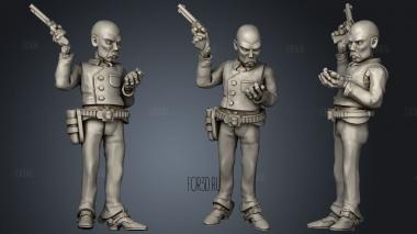High Noon Miniature Set The Duelist stl model for CNC