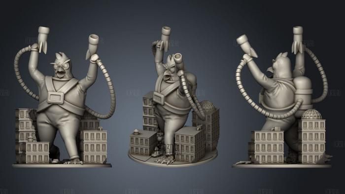 King Of Tokyo Space Penguin Proxy 3d stl for CNC
