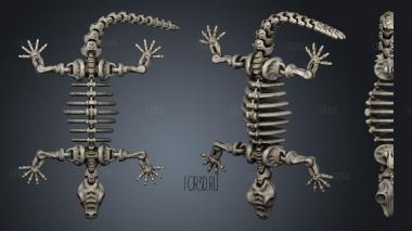 Mag Flexi Gecko Skeleton stl model for CNC