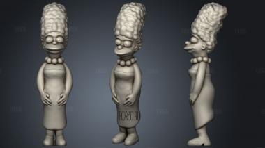 Marge Simpson stl model for CNC
