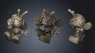 Minecraft Charmy Bee stl model for CNC