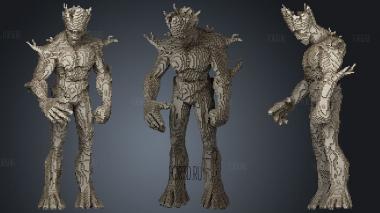 Minecraft Groot stl model for CNC