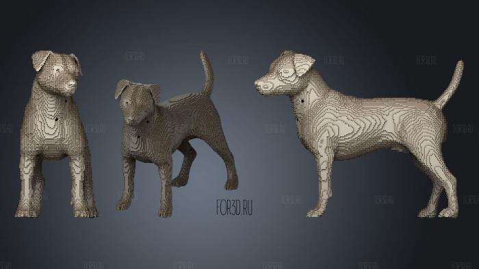 Майнкрафт Собака Джека Рассела 3d stl модель для ЧПУ