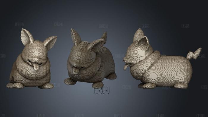 Minecraft Yamper 3d stl for CNC