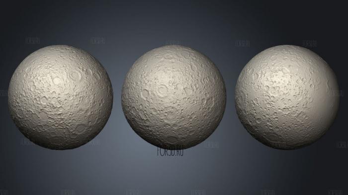 Moon 3d stl for CNC