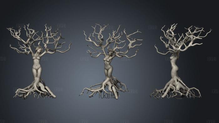 Mujer arbol 3d stl for CNC