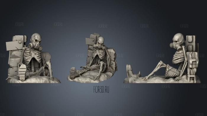 Скелет Ядерной Пустоши 3d stl модель для ЧПУ