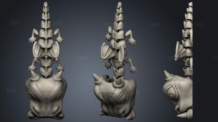 Phone Eater Baby Dragon 3d stl for CNC