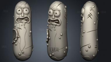 Pickle rick 2 injured and angry stl model for CNC
