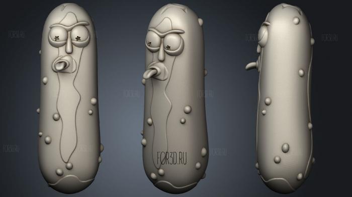 Pickle rick 4 the cockroach catcher 3d stl for CNC