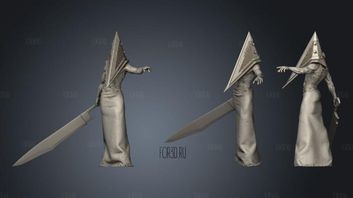 Pyramid Head 3d stl for CNC