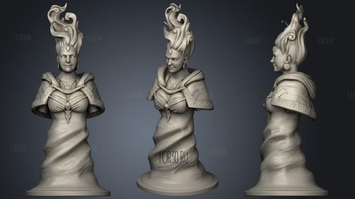 Queen Lina Dota 2 Chess Piece 3d stl for CNC