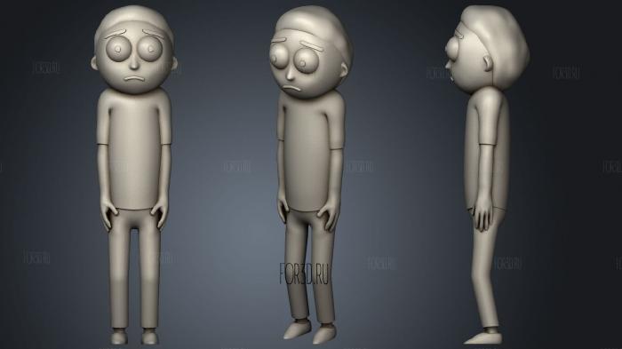 Rick and morty 3d stl for CNC