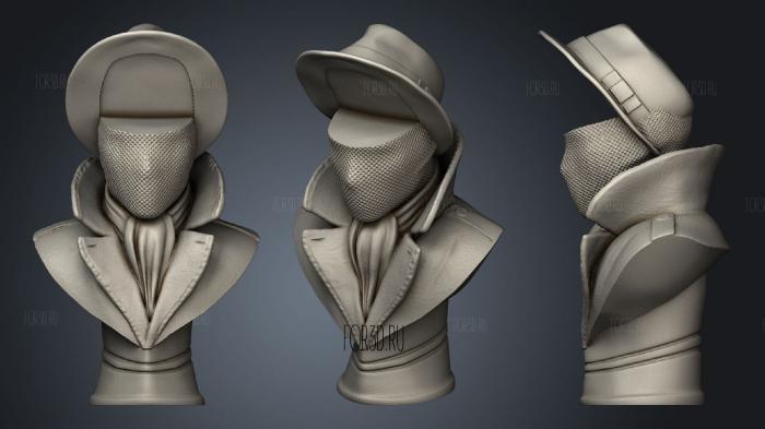 Rorschach Watchmen 3d stl for CNC
