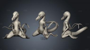 Salazzle on knees stl model for CNC