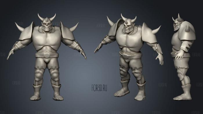 Skull Orc 3d stl for CNC