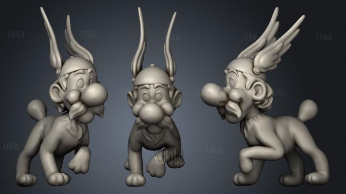 Special asterix 3d stl for CNC