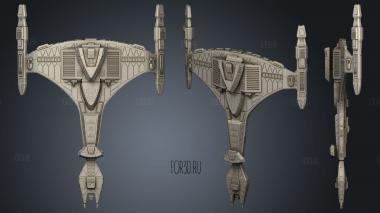 Star Trek klingon vorcha stl model for CNC