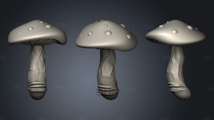 Stress Relieve Mushroom 3d stl for CNC