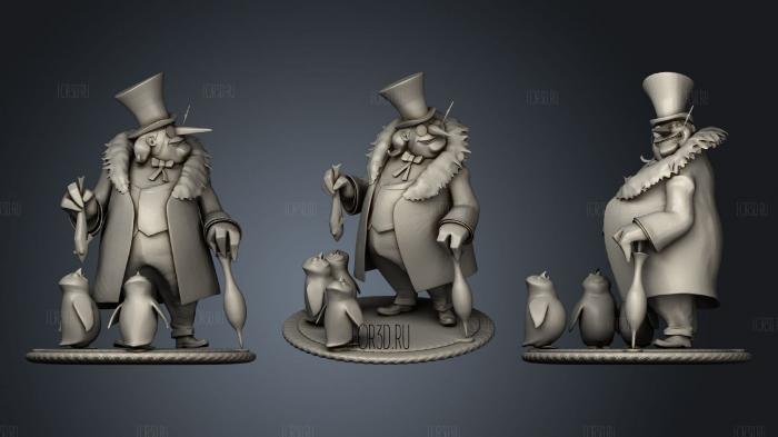 The penguin fixed 3d stl for CNC