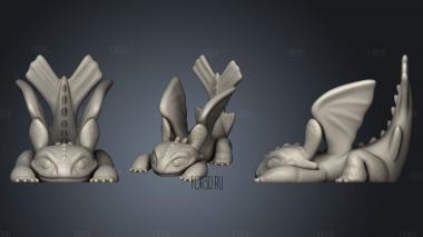 Toothless Dragon stl model for CNC