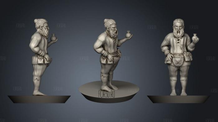 Trader Miniature 3d stl for CNC