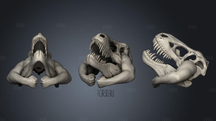 Tyrannosaurus Flex 3d stl for CNC