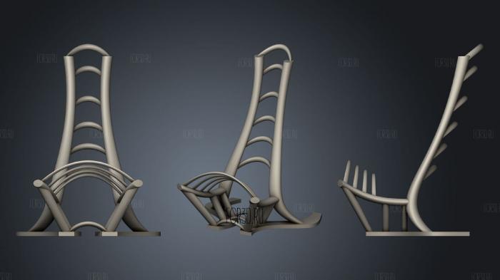 Violin Holder 3d stl for CNC