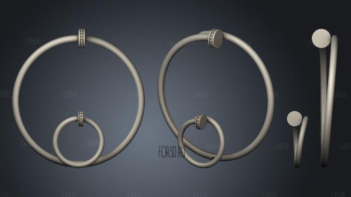 White metal bracelet and ring 3d stl for CNC