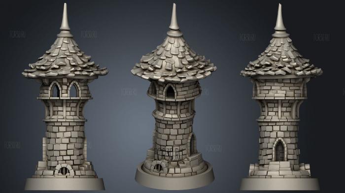 Wizard Tower 3d stl for CNC