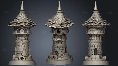 Wizard Tower stl model for CNC