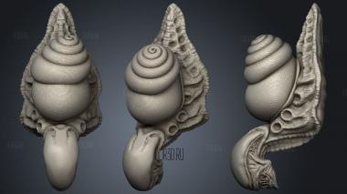 Xenomorph Alien Snaill stl model for CNC